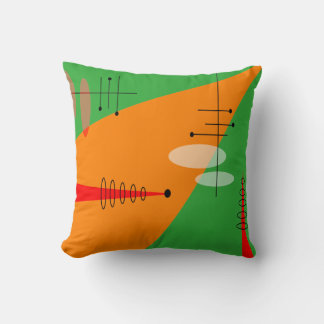 Coussin Atomique moderne du milieu du siècle inspiré #86