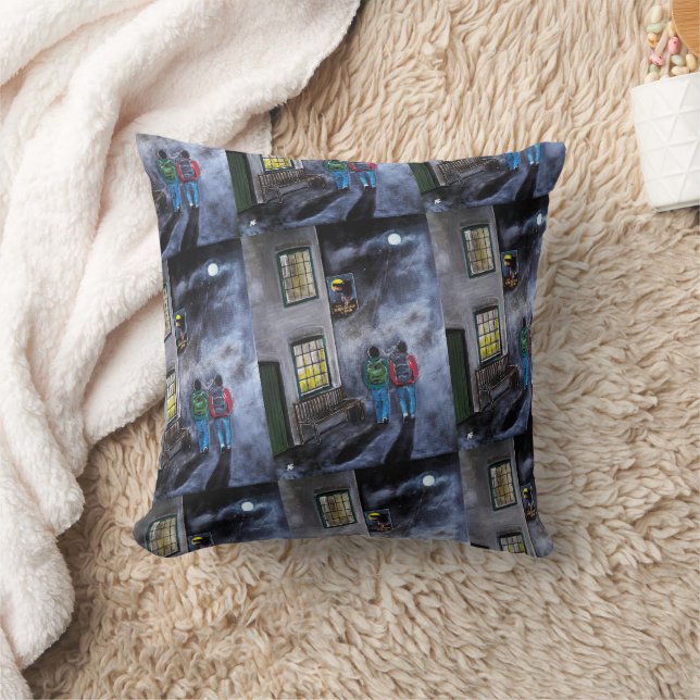Coussin Attention à la Lune Peinture d'Alfred Fox (Couverture)