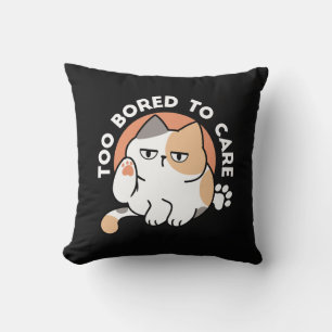 Coussin Attitude de Chat Paresseux – Trop Ennuyé pour S'en