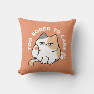 Coussin Attitude de Chat Paresseux – Trop Ennuyé pour S'en
