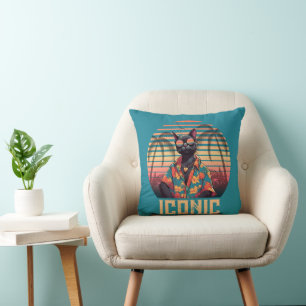 Coussin Attitude de chat Tropical intemporelle