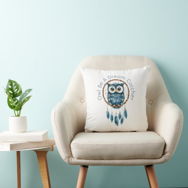 Coussin Attrape-rêve de la chouette bleue (Chaise)