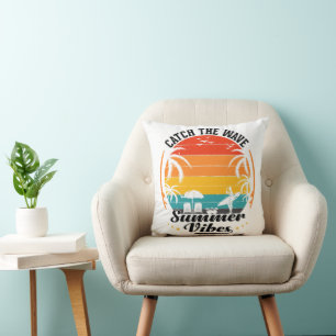 Coussin Attrapez la vague d'été Vibes
