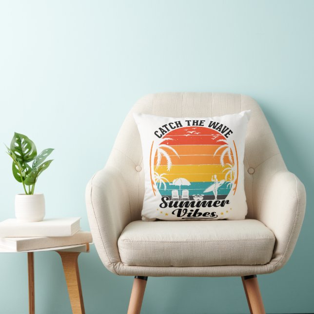 Coussin Attrapez la vague d'été Vibes (Chaise)