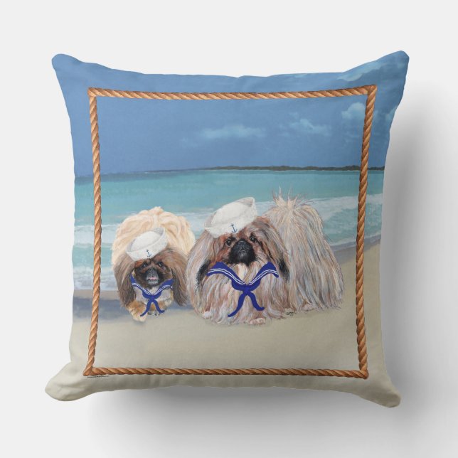 Coussin Au bord de la mer (Recto)