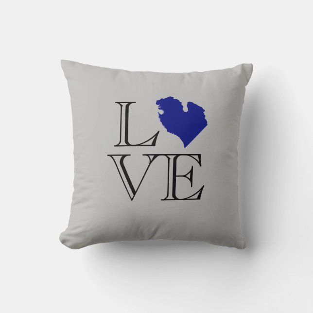 Coussin Au coeur des Grands Lacs, Michigan (Recto)