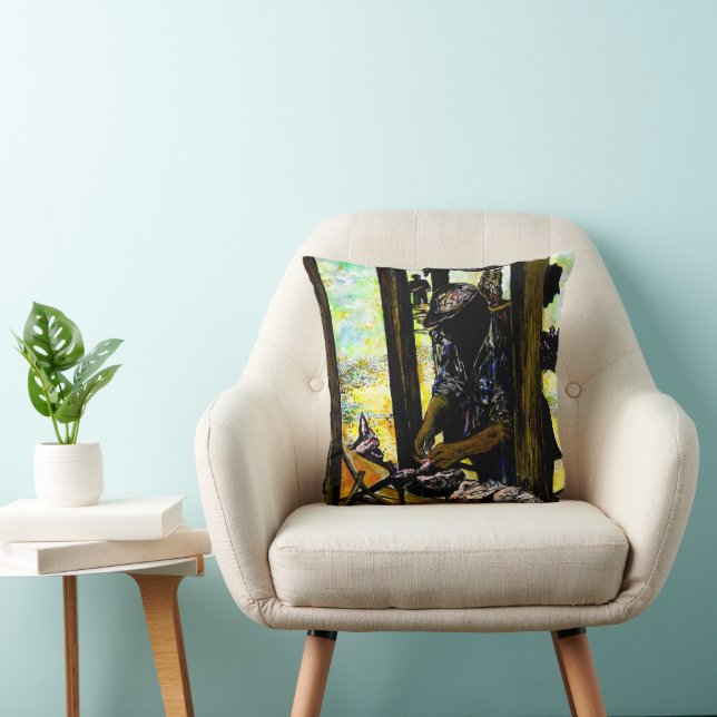 Coussin Au sud du paradis, à l'ouest de l'enfer (Chaise)