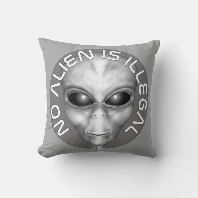 Coussin Aucun Alien N'Est Illégal (Recto)