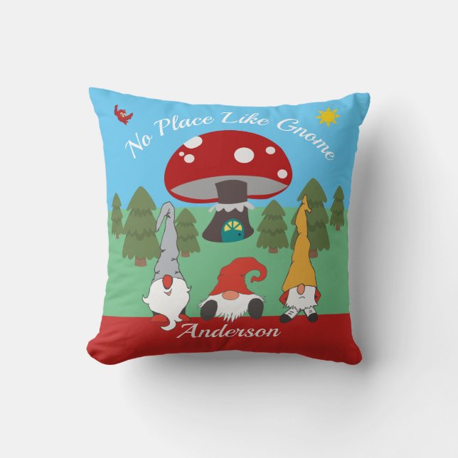 Coussin "Aucun endroit carreau de charme n'aiment gnome" (Recto)