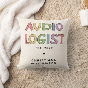 Coussin Audiologiste personnalisé Audiologie Diplôme Cadea