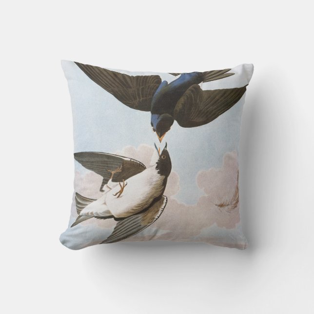 Coussin Audubon : Hirondelle d'arbre (Recto)