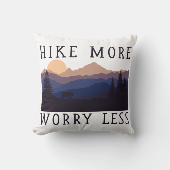 Coussin Augmentez davantage, inquiétude moins (Recto)