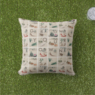 Coussin Augmentez votre propre Motif de carreaux de légume