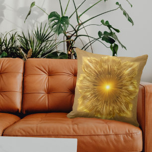 Coussin Aura dorée radieuse