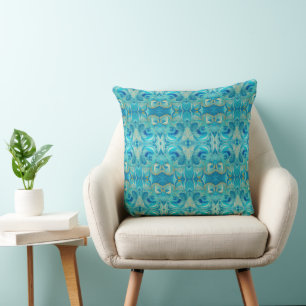 Coussin Aura Kasih Swirls Peinture Design