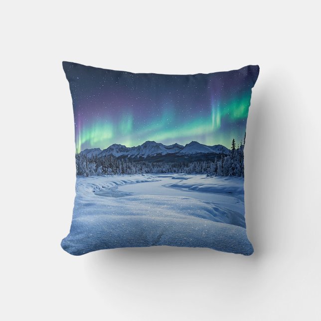 Coussin Aurore Boréale (Recto)