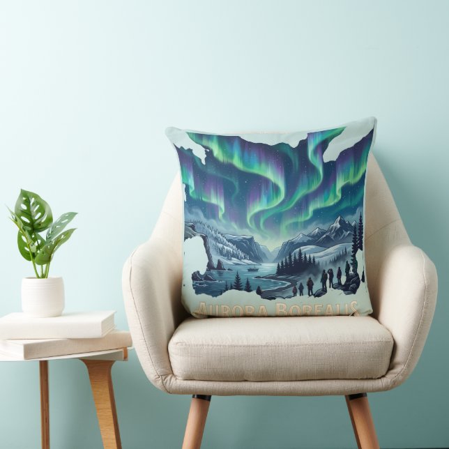 Coussin Aurore Boréale (Chaise)