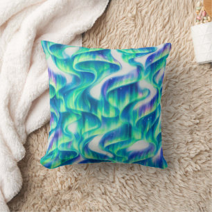 Coussin Aurore Boréale Motif Abstrait