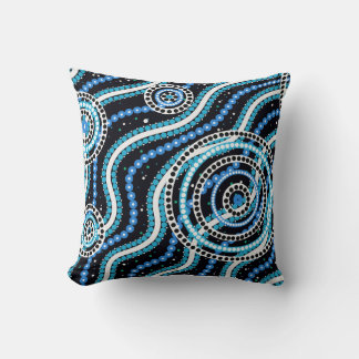 Coussin Australian Digital designer Art, Water,