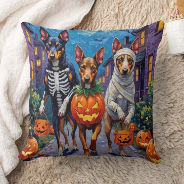 Coussin Australian Kelpie Trick-or-Treating Halloween  (Couverture)