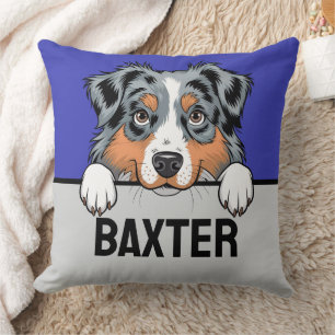 Coussin Australian Shepherd Personnalisé Amoureux de les c