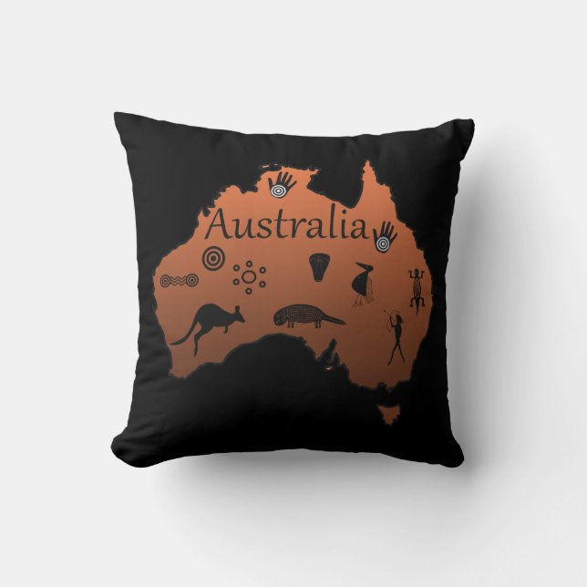 Coussin Australie carte continent australien (Recto)