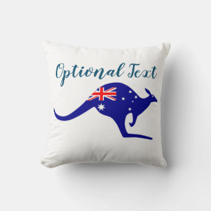 Coussin Australie Kangaroo & Drapeau