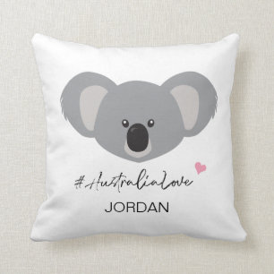 Coussin Australie personnalisée Amour Mignon Koala Bébé
