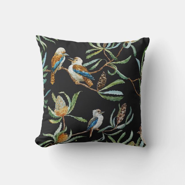 Coussin australien de nature (noir) (Recto)