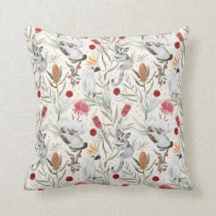 Coussin Australien Koala Cockatoos Proteas Motif de la nat