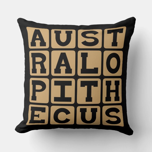 Coussin Australopithecus, Genre éteint d'hominidés (Recto)