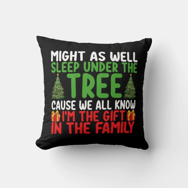 Coussin Autant dormir sous l'arbre puisque nous savons tou (Recto)