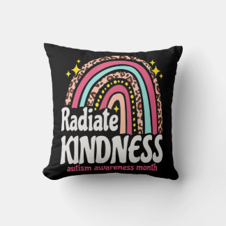 Coussin autism world awareness leopard rainbow Radiate Kin