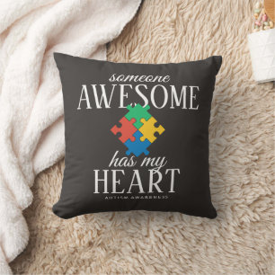 Coussin Autisme à deux tons de sensibilisation