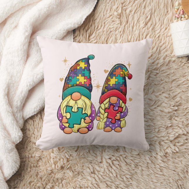 Coussin Autisme couple Gnome (Couverture)