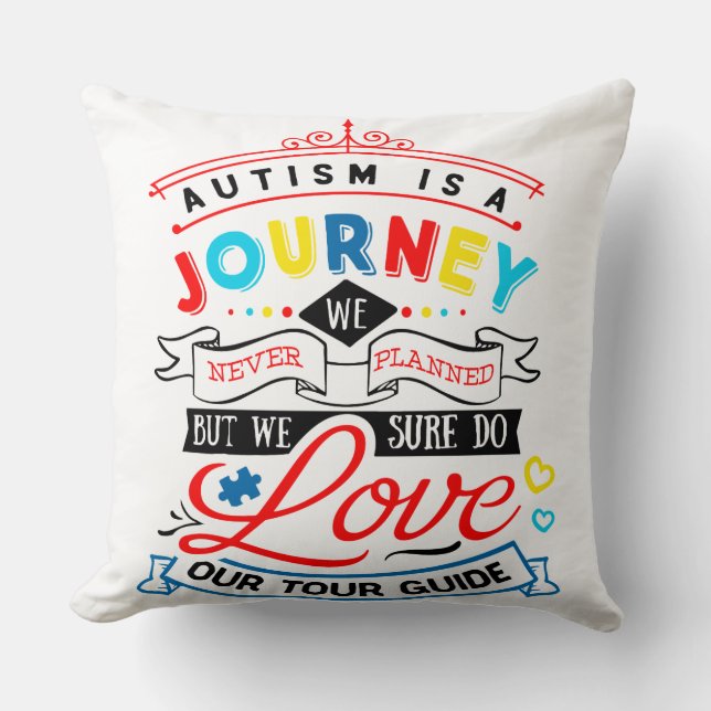 Coussin Autisme - Jetez l'oreiller 20" x 20" (Recto)