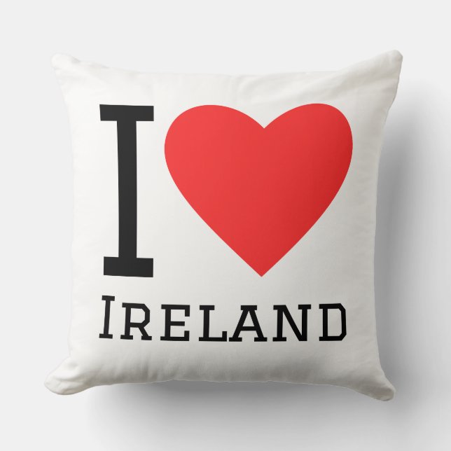 Coussin Autocollant carré J'adore l'Irlande (Recto)