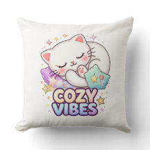 Autocollant de chat ambiance cosy | Chat mignon en