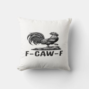 Coussin Autocollant de citation de jeu de mots drôle F-Caw
