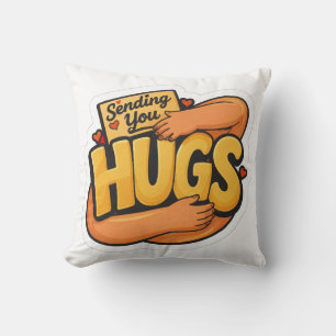Coussin Autocollant Envoi de Câlins - Dessin Animé Mignon