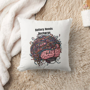 Coussin Autocollant Suranalyse – Humour sur la santé menta