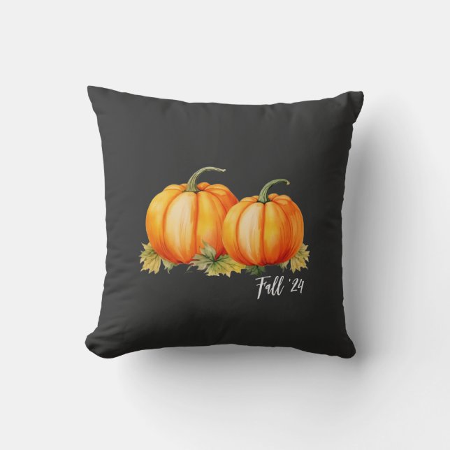 Coussin Automne 24 Citrouilles (Recto)