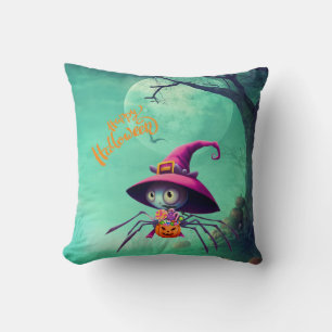 Coussin Automne/araignée/sorcier/halloween