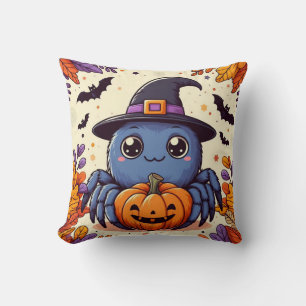 Coussin Automne/automne/araignée/sorcière/halloween