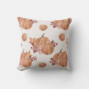 Coussin Automne Automne Citrouille Floral Aquarelle