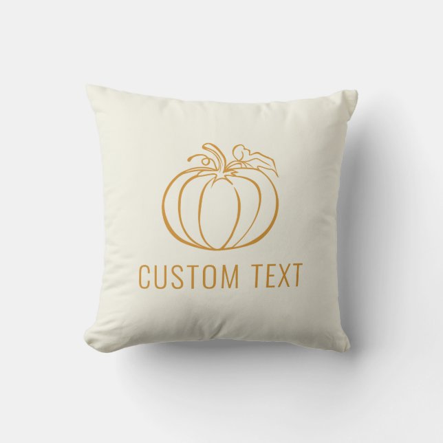 Coussin Automne Automne Citrouille Thanksgiving design (Recto)