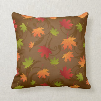 Coussin Automne, automne Feuilles couleur sur Arrière - pl