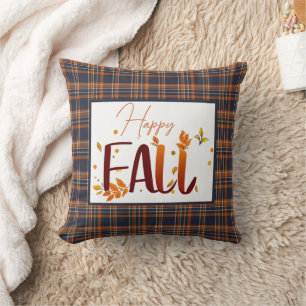 Coussin Automne/automne/feuilles/ecossais