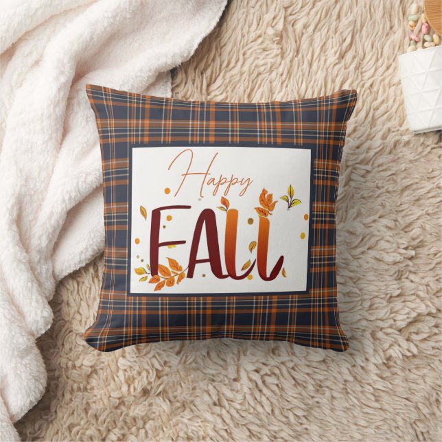 Coussin Automne/automne/feuilles/ecossais (Couverture)