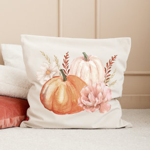 Coussin Automne Boho Watercolor Citrouille
